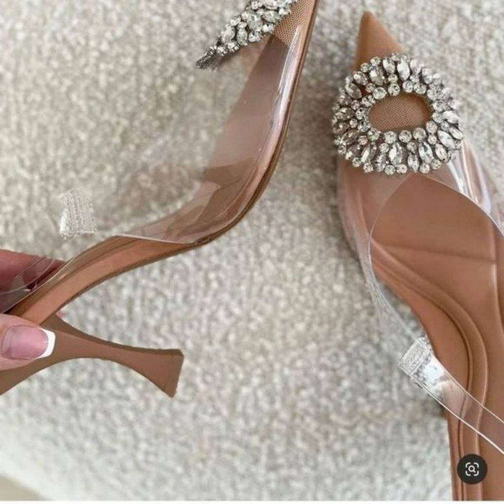 ZARA Jewel Vinyl High Heels - Picture 9 of 11